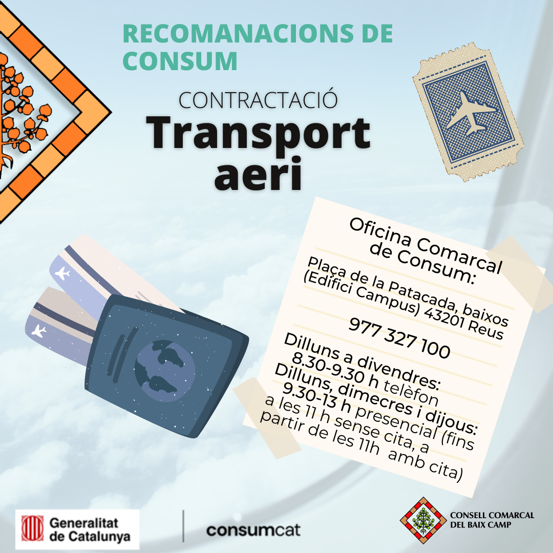 Recomanacions Consum Transport Aeri